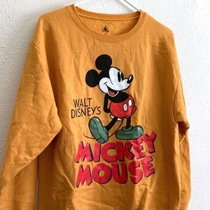 Yellow Mickey Mouse Crewneck Sweatshirt